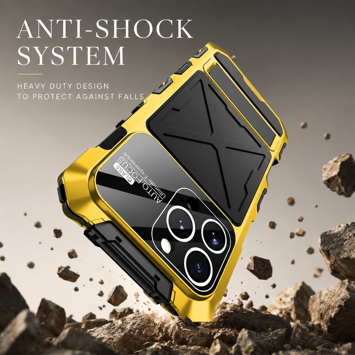 Premium iPhone Case MagSafe Compatible 360 Metal Lock Cover Dual Tempered Glass Full Body Protection