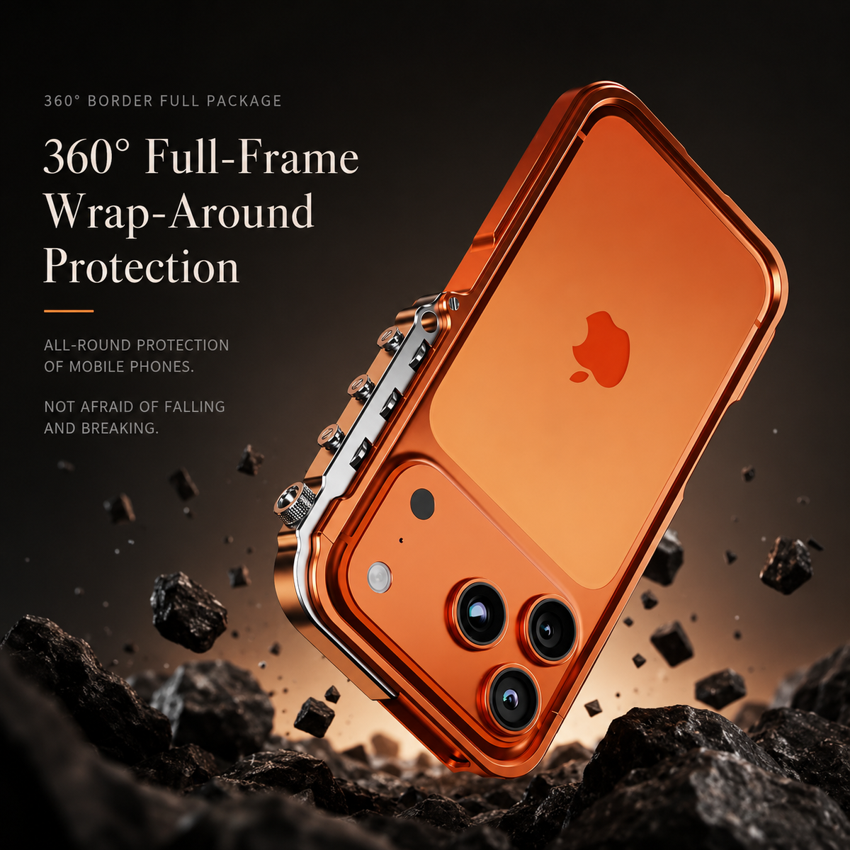 Premium iPhone Case MagSafe Compatible Aluminum Alloy Bumper Cover Shockproof Heat Dissipation Camera Lens Protection