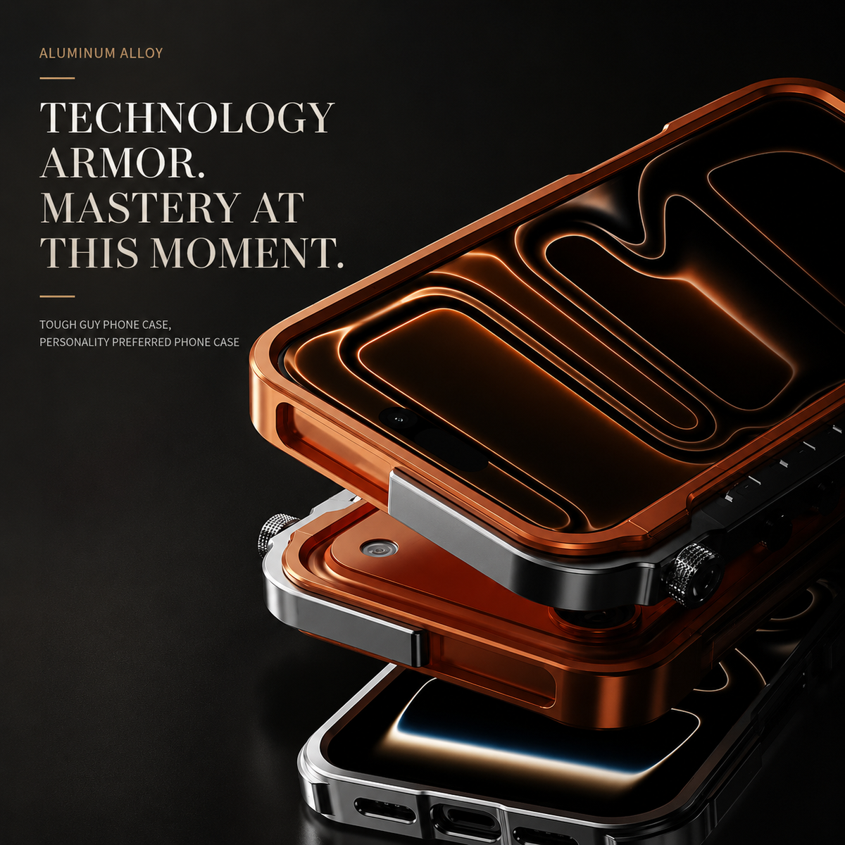 Premium iPhone Case MagSafe Compatible Aluminum Alloy Bumper Cover Shockproof Heat Dissipation Camera Lens Protection