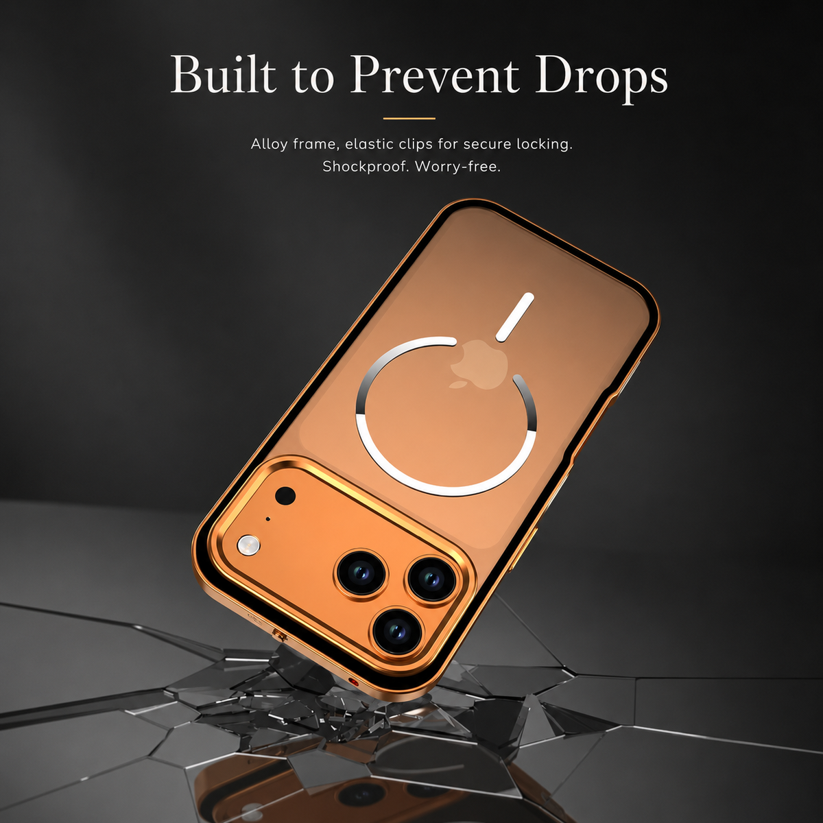 Premium iPhone Case MagSafe Compatible Aluminum Alloy Frame Cover Frosted Matte Camera Lens Protection Slim Protective Design