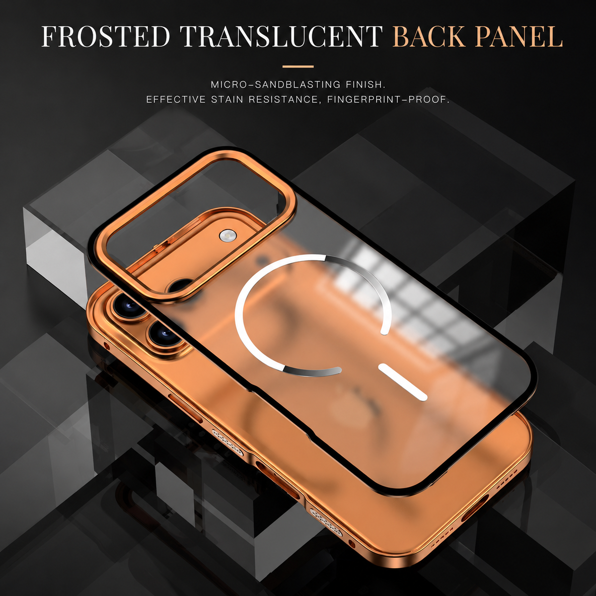 Premium iPhone Case MagSafe Compatible Aluminum Alloy Frame Cover Frosted Matte Camera Lens Protection Slim Protective Design