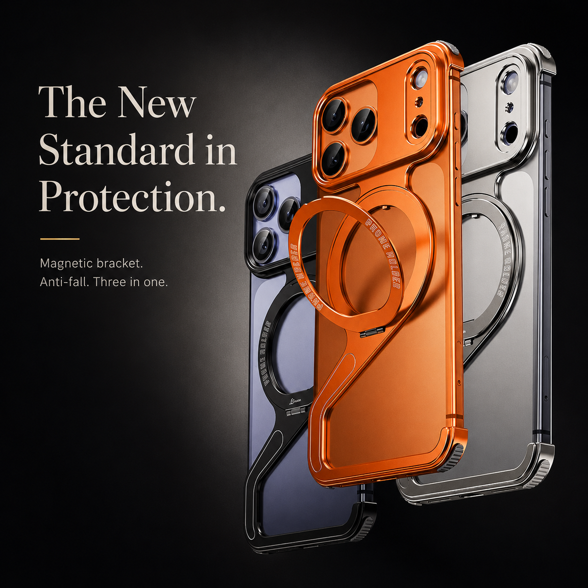 Premium iPhone Case MagSafe Compatible Aluminum Alloy Frameless Cover Shockproof Protection
