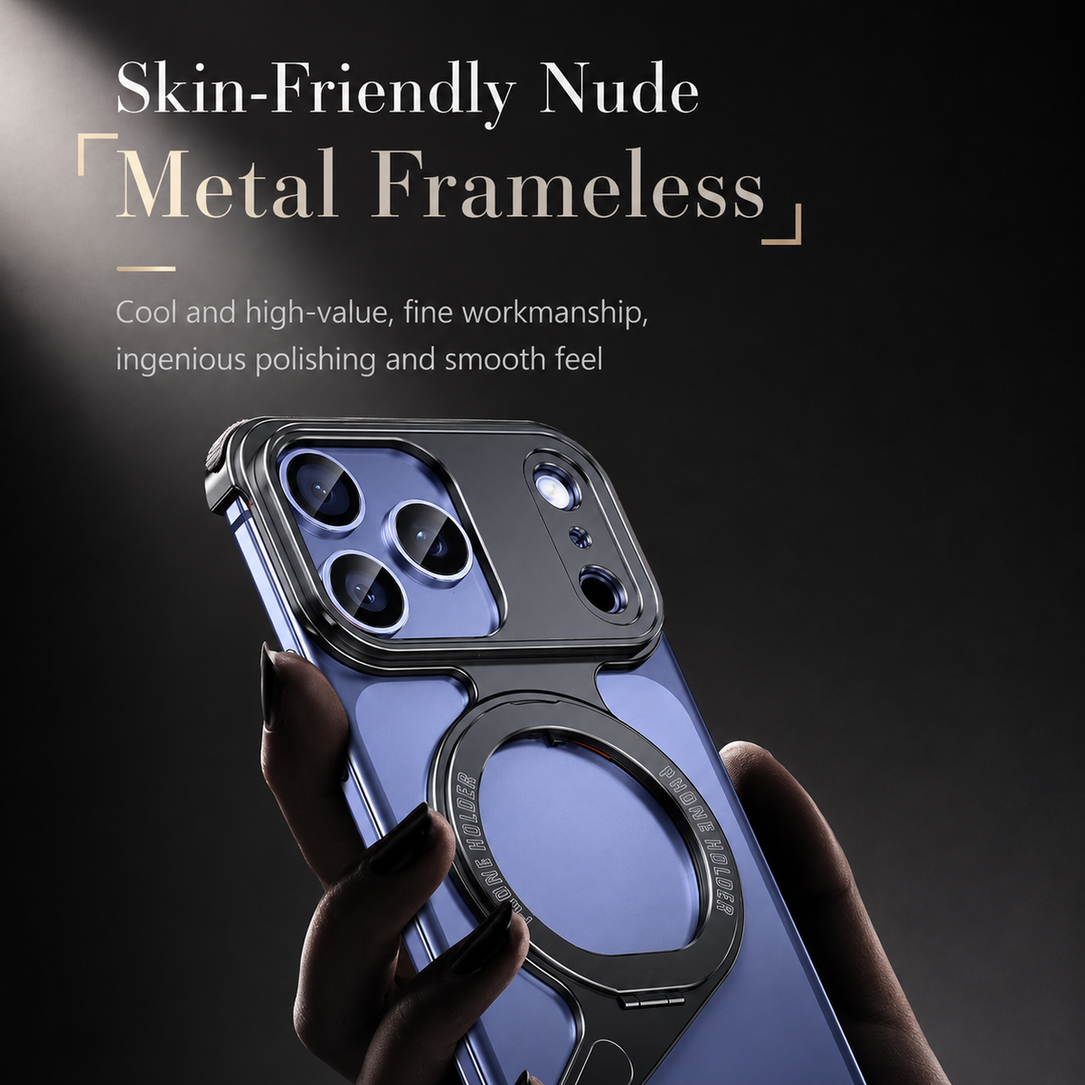 Premium iPhone Case MagSafe Compatible Aluminum Alloy Frameless Cover Shockproof Protection