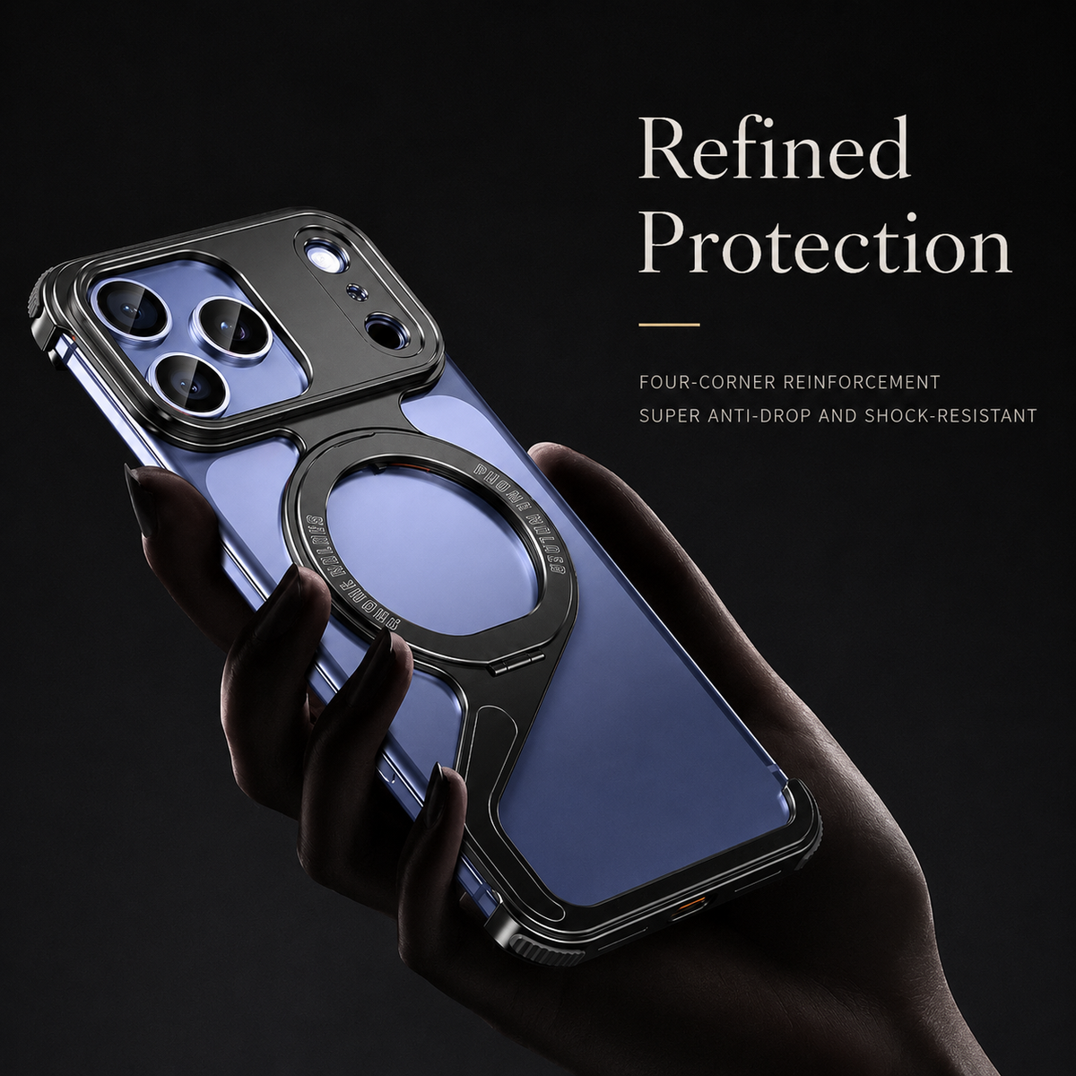 Premium iPhone Case MagSafe Compatible Aluminum Alloy Frameless Cover Shockproof Protection
