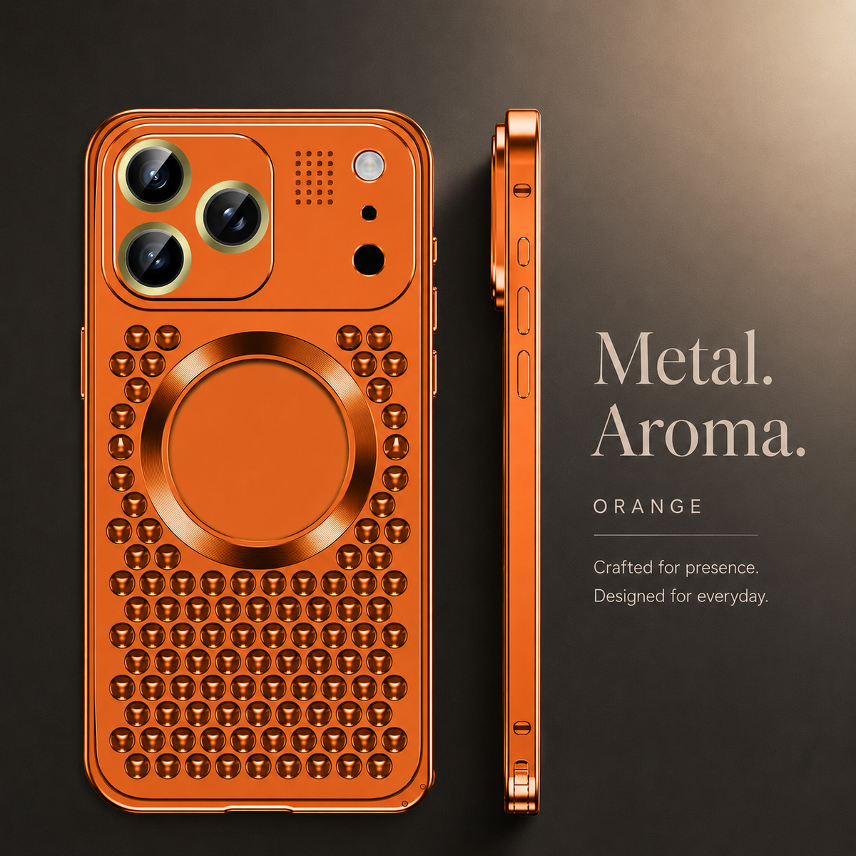 Premium iPhone Case MagSafe Compatible Aluminum Alloy Heat Dissipation Cover Lens Protection