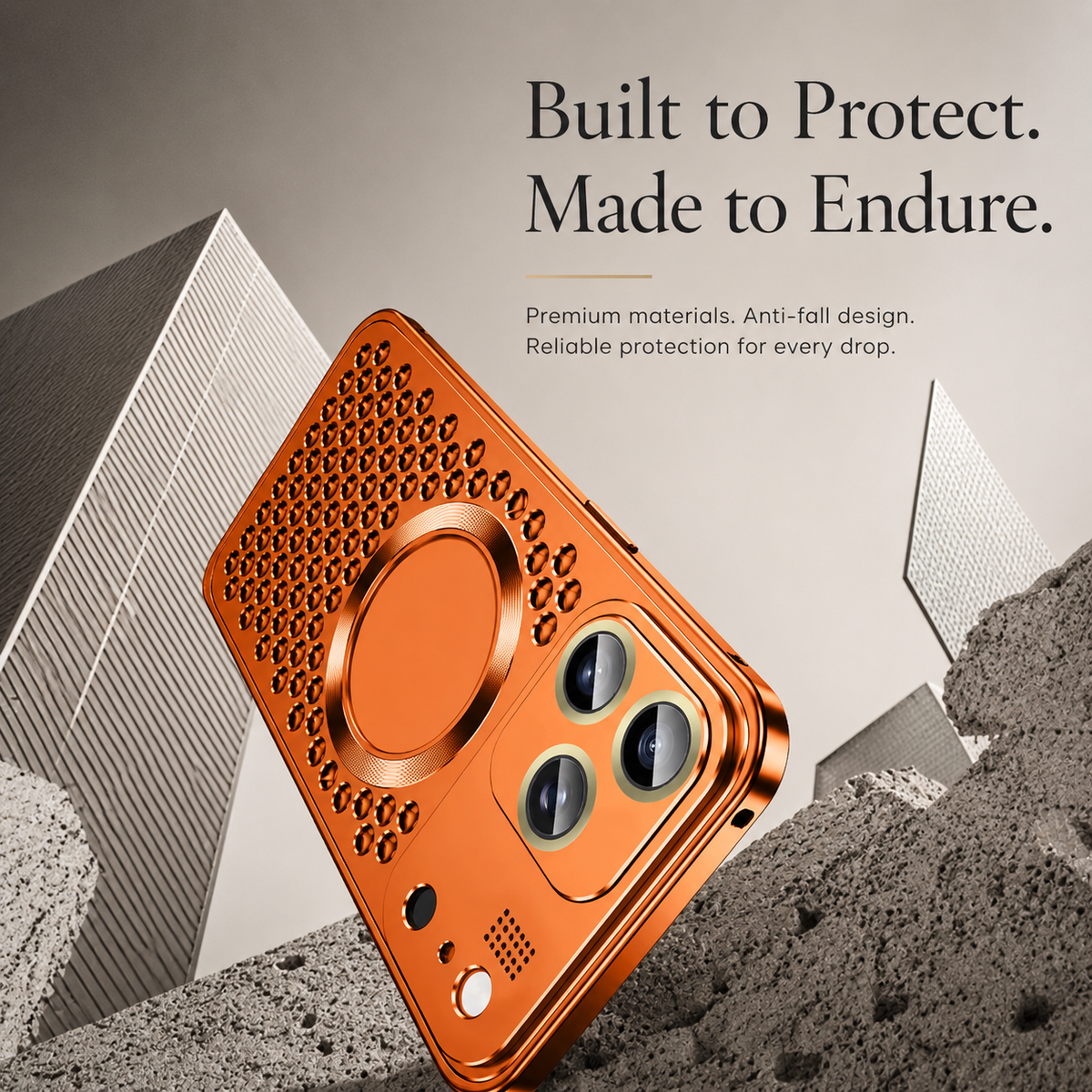 Premium iPhone Case MagSafe Compatible Aluminum Alloy Heat Dissipation Cover Lens Protection