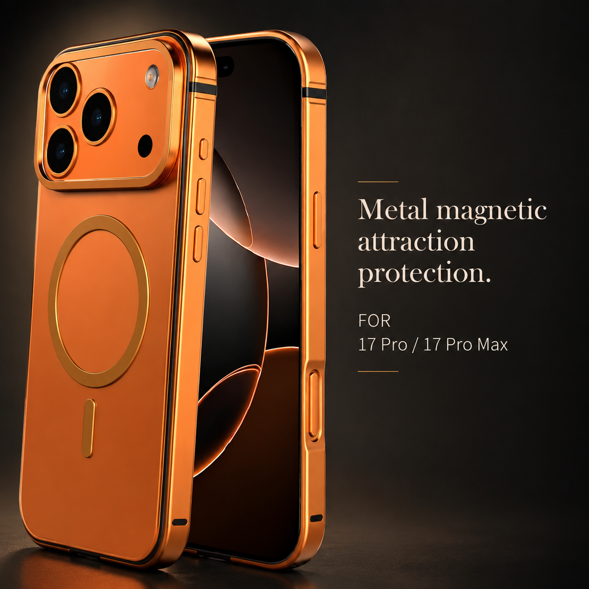 Premium iPhone Case MagSafe Compatible Aluminum Alloy Matte Cover Shockproof Camera Protection
