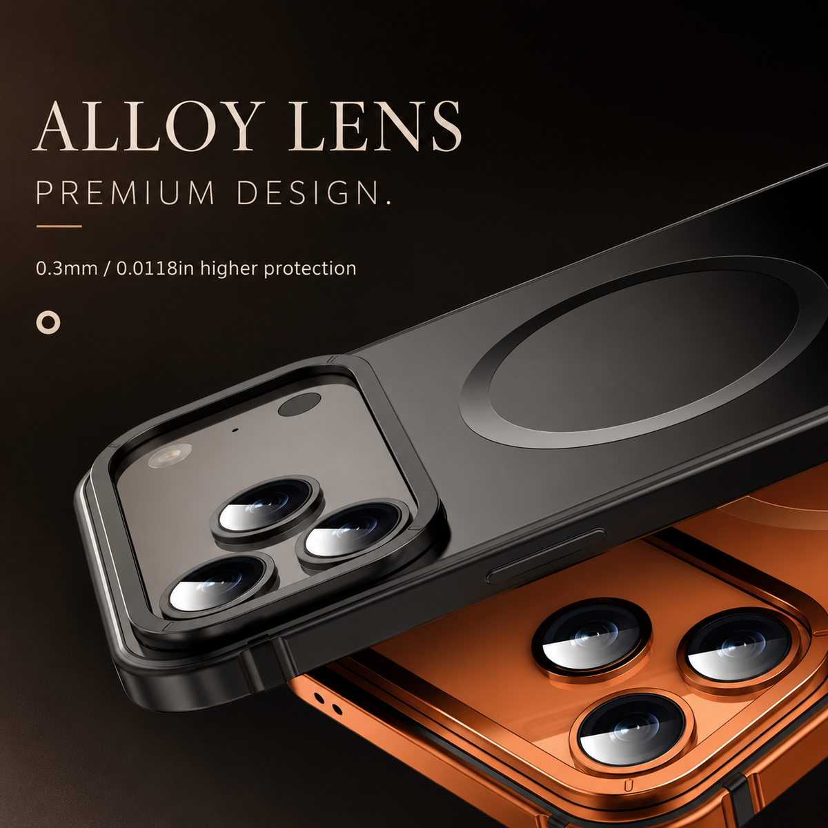 Premium iPhone Case MagSafe Compatible Aluminum Alloy Matte Cover Shockproof Camera Protection