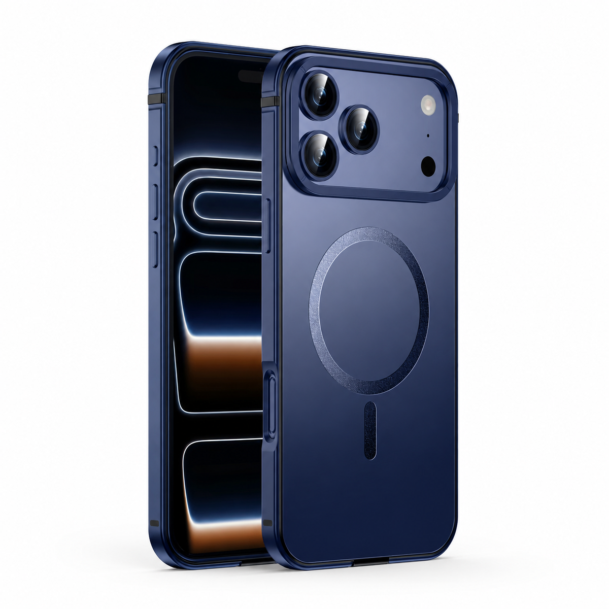 Premium iPhone Case MagSafe Compatible Aluminum Alloy Matte Cover Shockproof Camera Protection