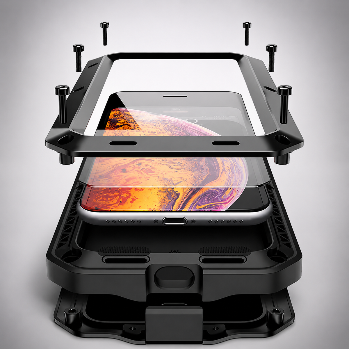 Premium iPhone Case MagSafe Compatible Aluminum Armor Bumper Cover Shockproof Full Protection