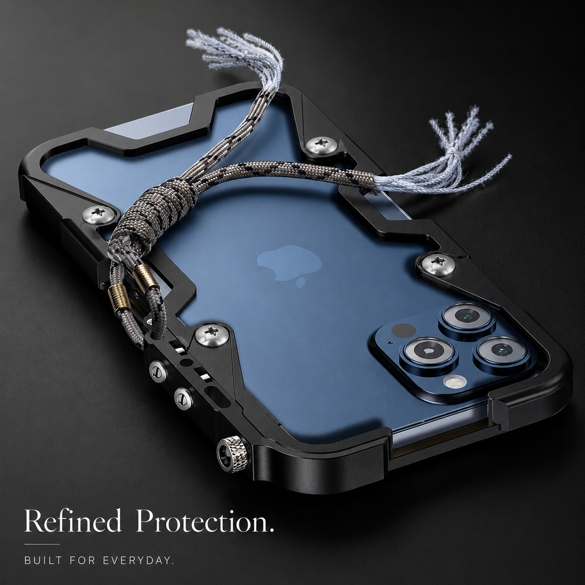 Premium iPhone Case MagSafe Compatible Aluminum Armor Bumper Cover Shockproof Heavy Duty Slim Design