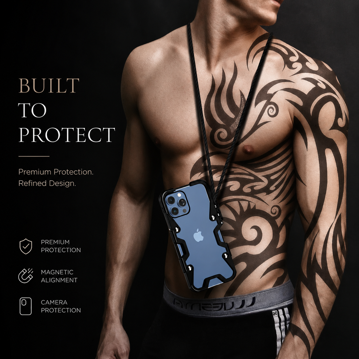 Premium iPhone Case MagSafe Compatible Aluminum Armor Bumper Cover Shockproof Heavy Duty Slim Design