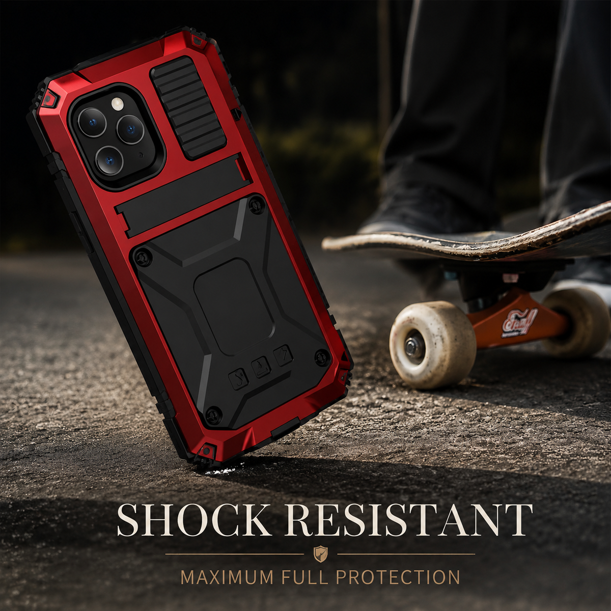 Premium iPhone Case MagSafe Compatible Aluminum Armor Cover IP54 Shockproof Full Body Protection