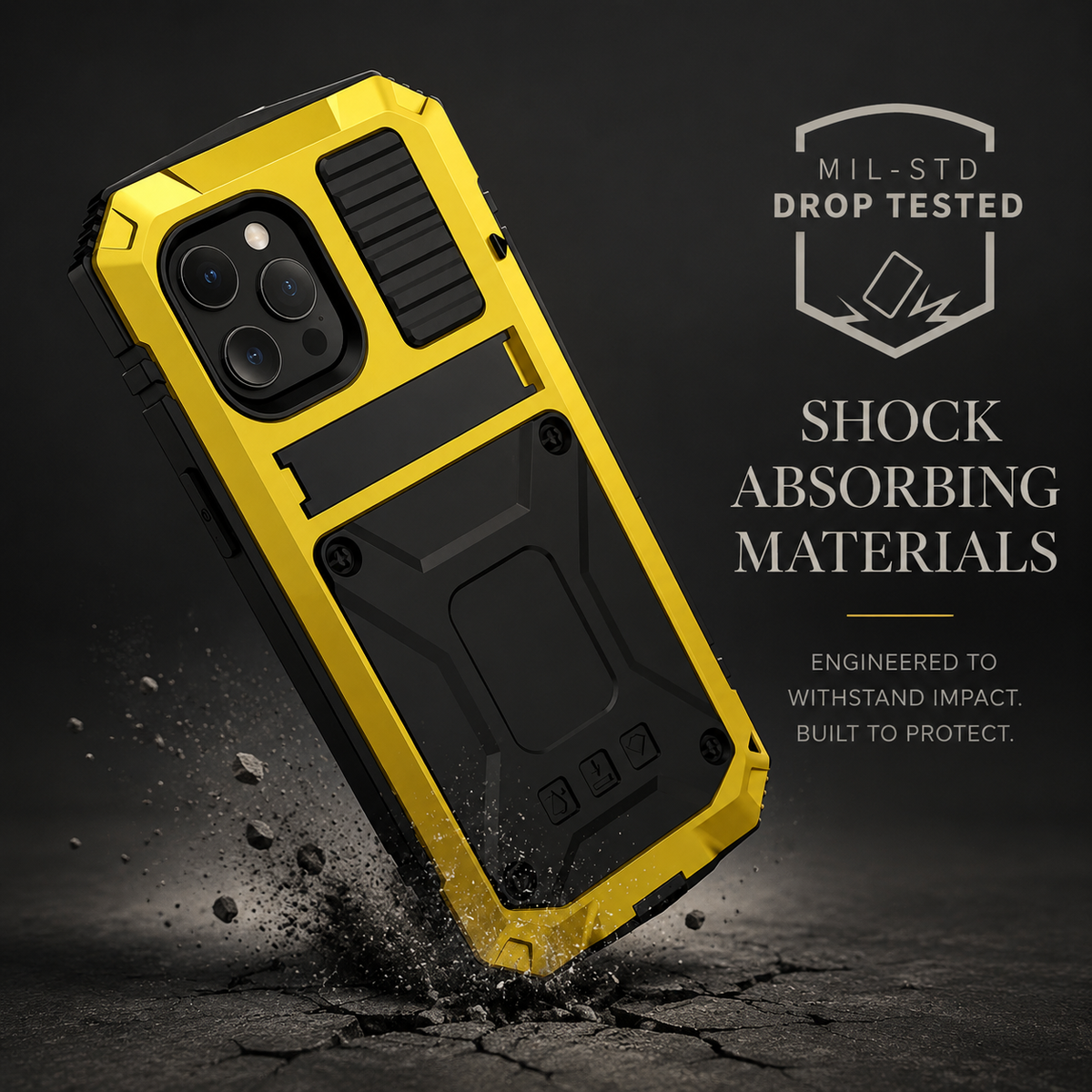 Premium iPhone Case MagSafe Compatible Aluminum Armor Cover IP54 Shockproof Full Body Protection