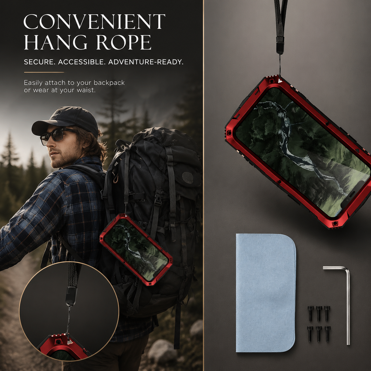 Premium iPhone Case MagSafe Compatible Aluminum Armor Cover IP54 Shockproof Full Body Protection