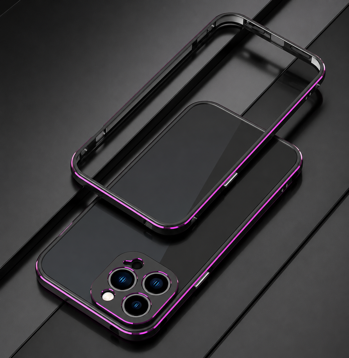 Premium iPhone Case MagSafe Compatible Aluminum Bumper Cover Metal Lens Frame Shockproof Full Protection