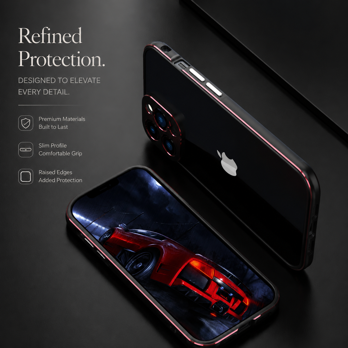 Premium iPhone Case MagSafe Compatible Aluminum Bumper Cover Metal Lens Frame Shockproof Full Protection