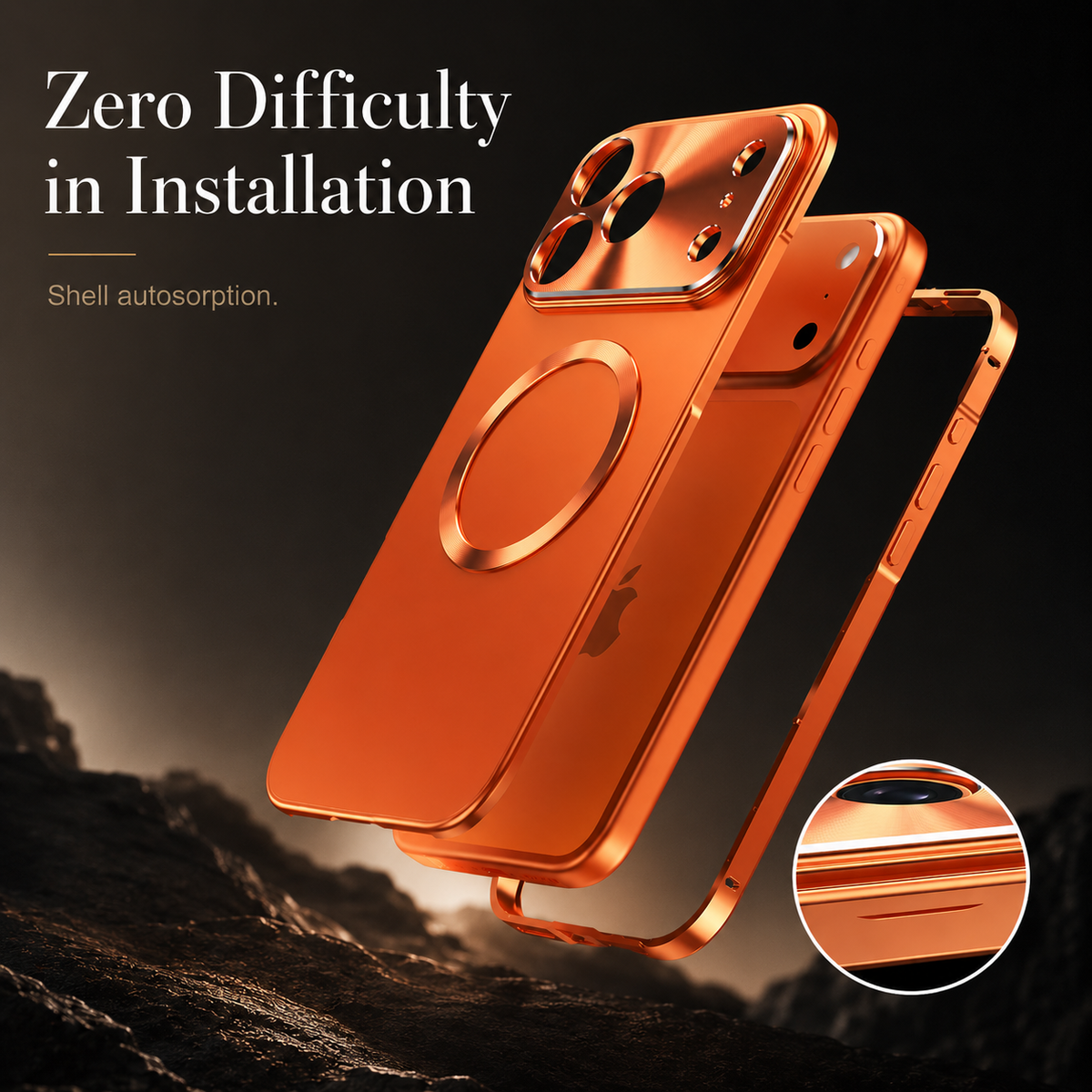Premium iPhone Case MagSafe Compatible Aluminum Frame Cover Magnetic Shockproof Frosted Matte Camera Protection Full Coverage