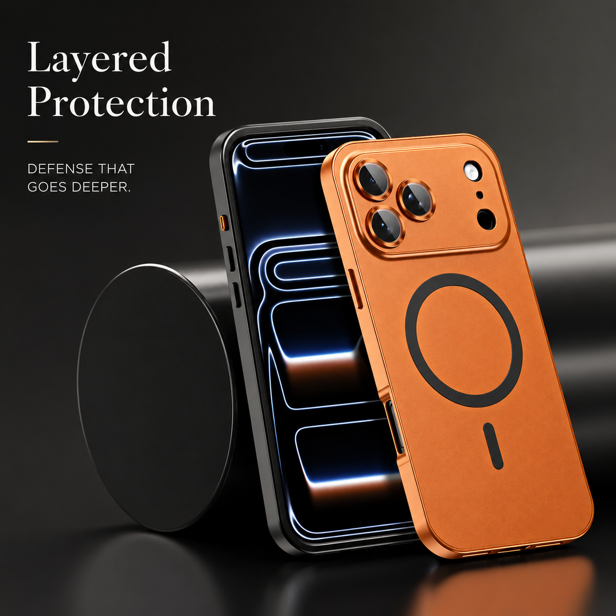 Premium iPhone Case MagSafe Compatible Aluminum Metal Frame Cover PC Back Shockproof Camera Lens Protection Ultra Thin Full Protection