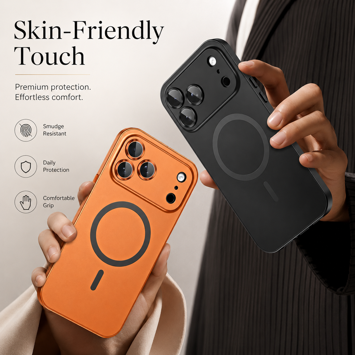 Premium iPhone Case MagSafe Compatible Aluminum Metal Frame Cover PC Back Shockproof Camera Lens Protection Ultra Thin Full Protection