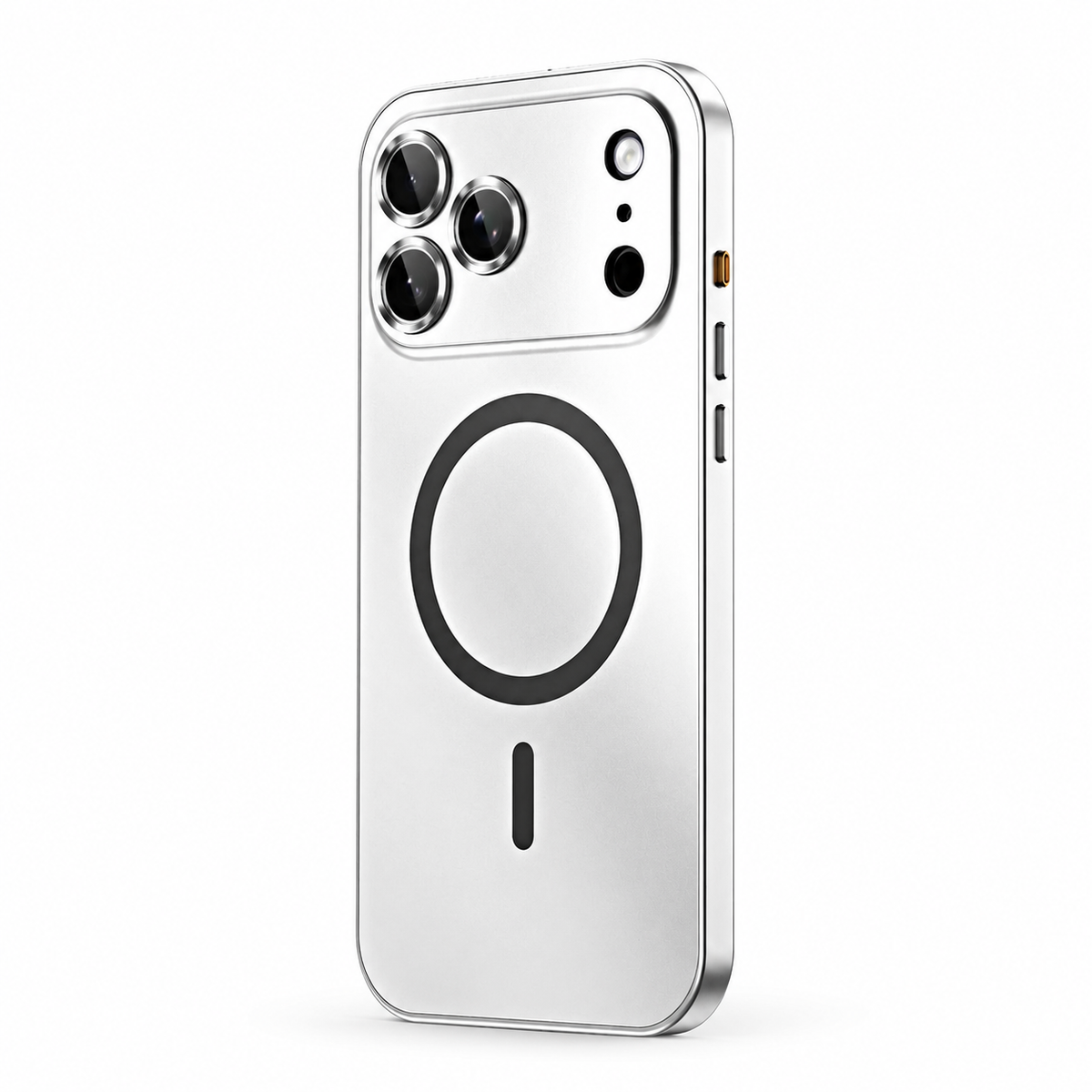 Premium iPhone Case MagSafe Compatible Aluminum Metal Frame Cover PC Back Shockproof Camera Lens Protection Ultra Thin Full Protection