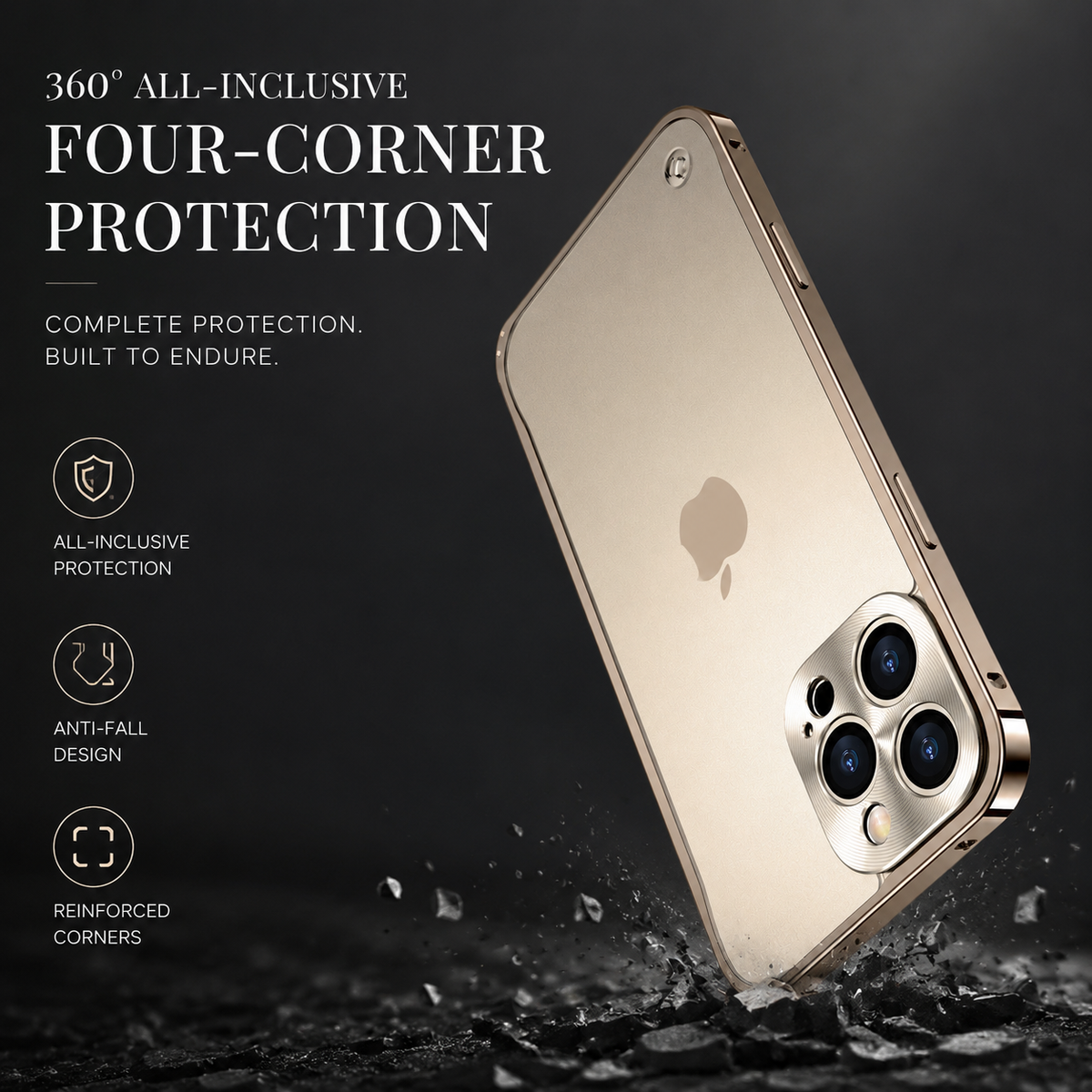Premium iPhone Case MagSafe Compatible Aluminum Metal Frame Cover Shockproof Full Protection Slim Design