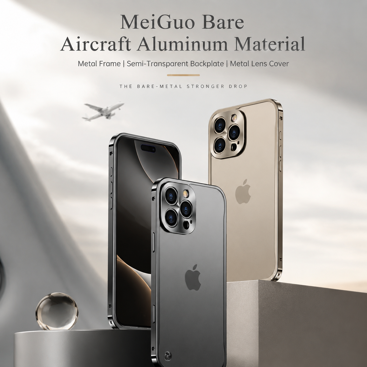 Premium iPhone Case MagSafe Compatible Aluminum Metal Frame Cover Shockproof Full Protection Slim Design