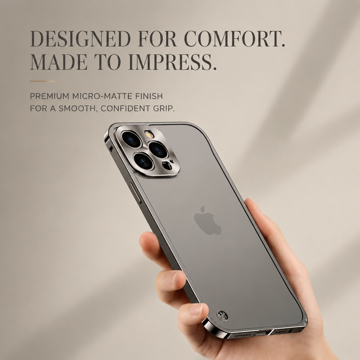 Premium iPhone Case MagSafe Compatible Aluminum Metal Frame Cover Shockproof Full Protection Slim Design