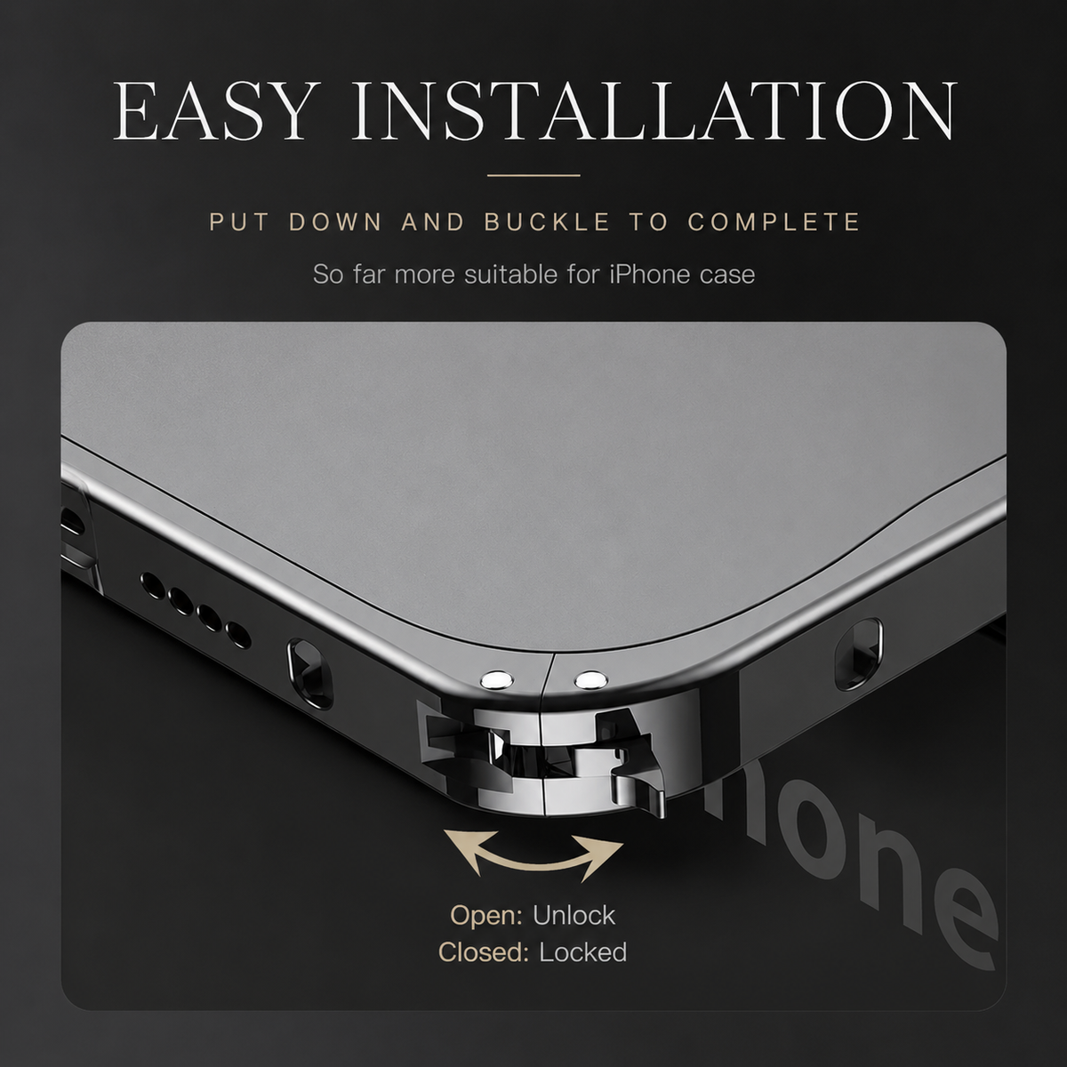 Premium iPhone Case MagSafe Compatible Aluminum Metal Frame Cover Shockproof Full Protection Slim Design