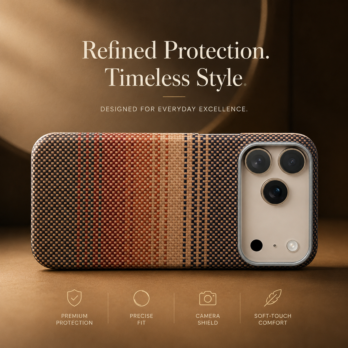 Premium iPhone Case MagSafe Compatible Aramid Carbon Fiber Cover Ultra Thin Lightweight Shockproof Protection