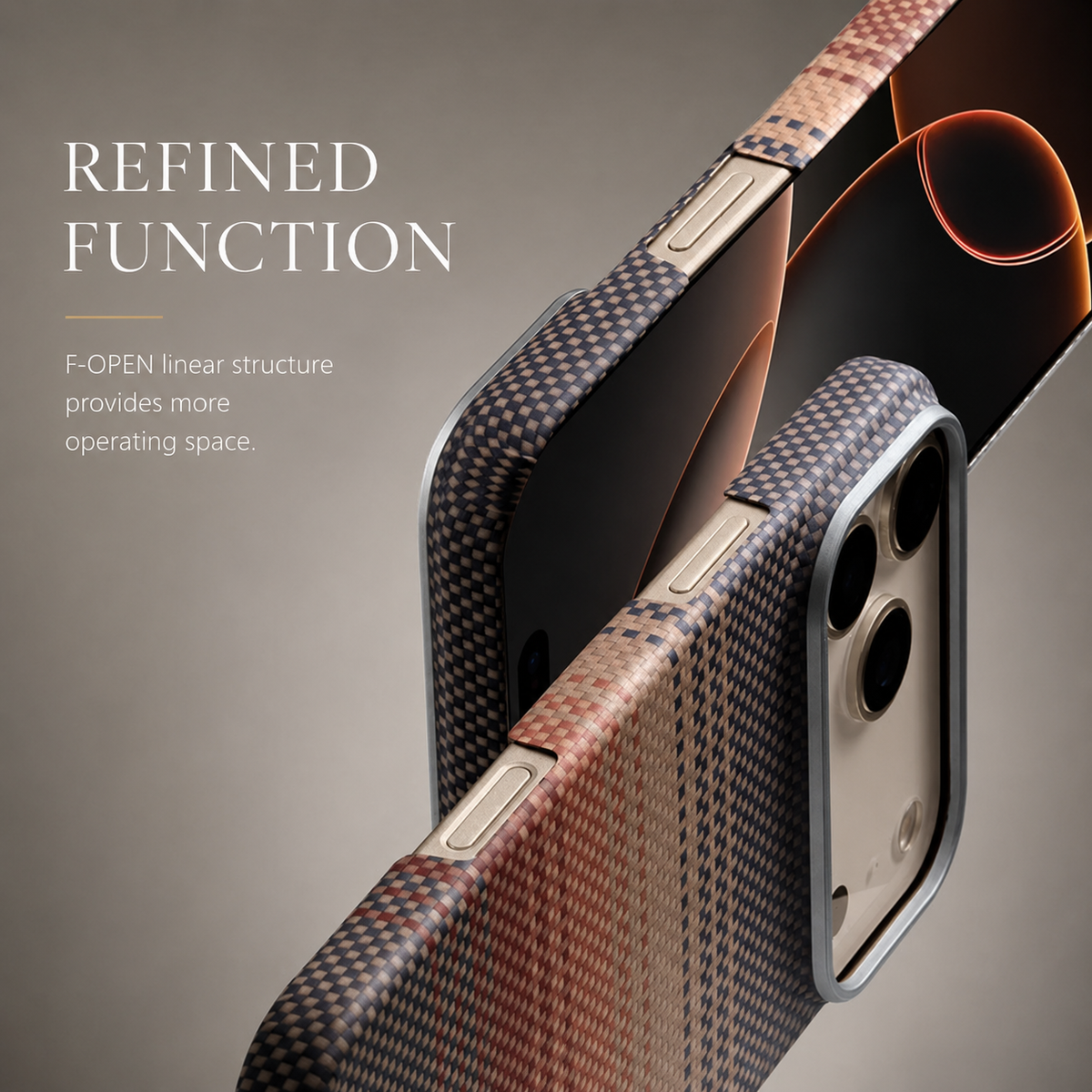 Premium iPhone Case MagSafe Compatible Aramid Carbon Fiber Cover Ultra Thin Lightweight Shockproof Protection