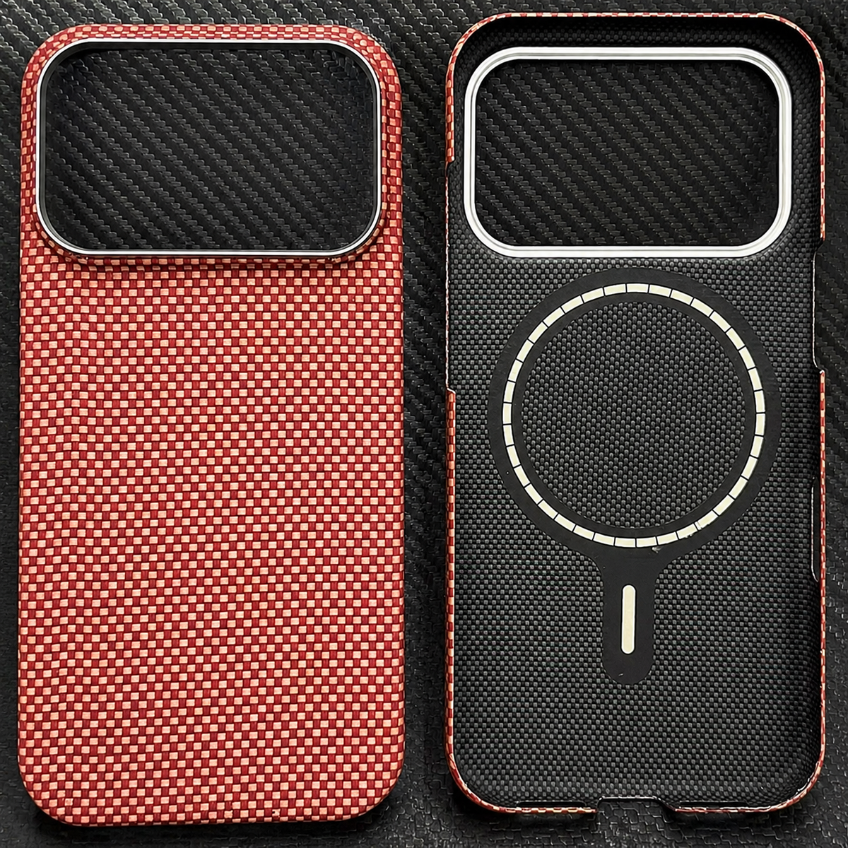 Premium iPhone Case MagSafe Compatible Aramid Carbon Fiber Cover Ultra Thin Lightweight Shockproof Protection
