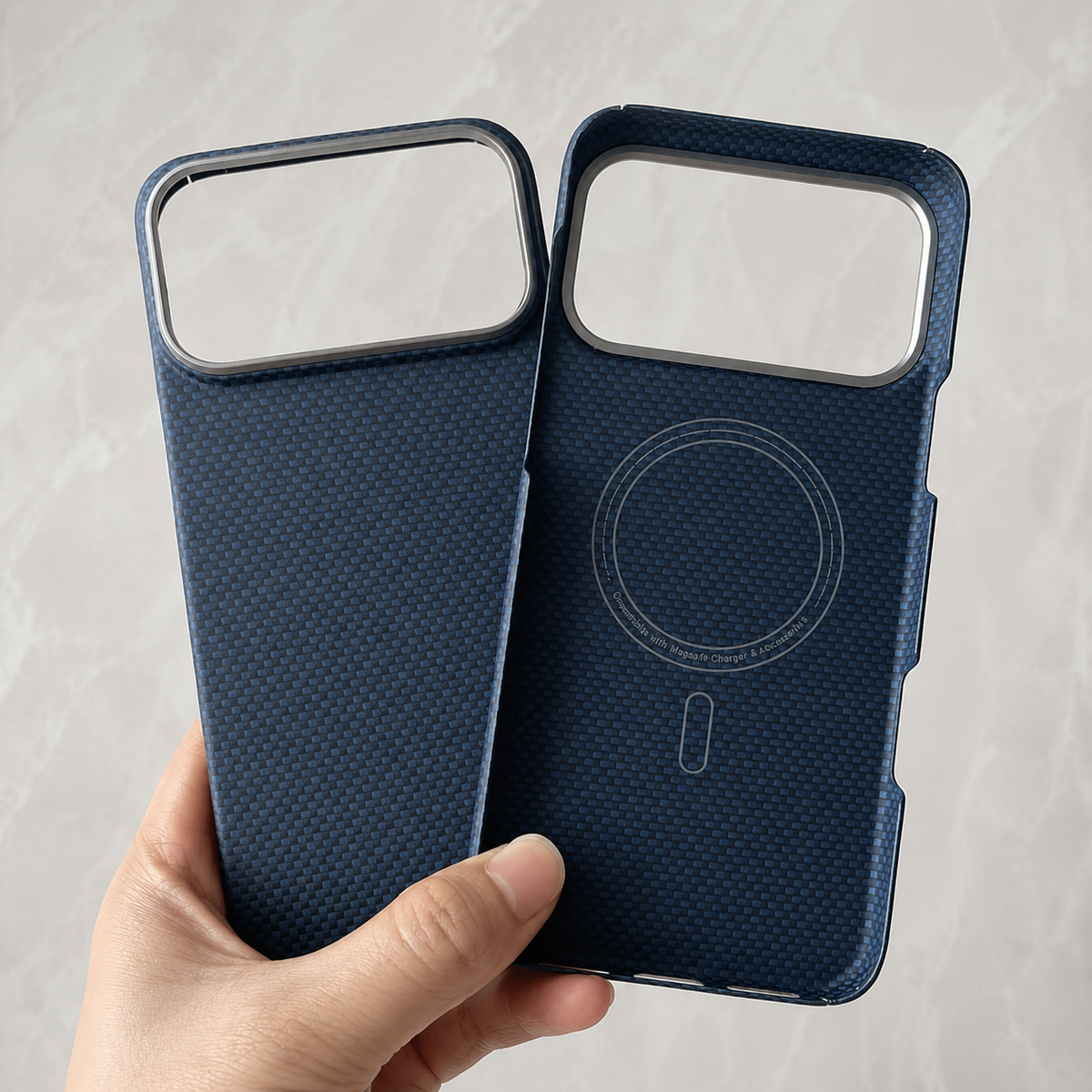 Premium iPhone Case MagSafe Compatible Aramid Carbon Fiber Cover Ultra Thin Shockproof Protection