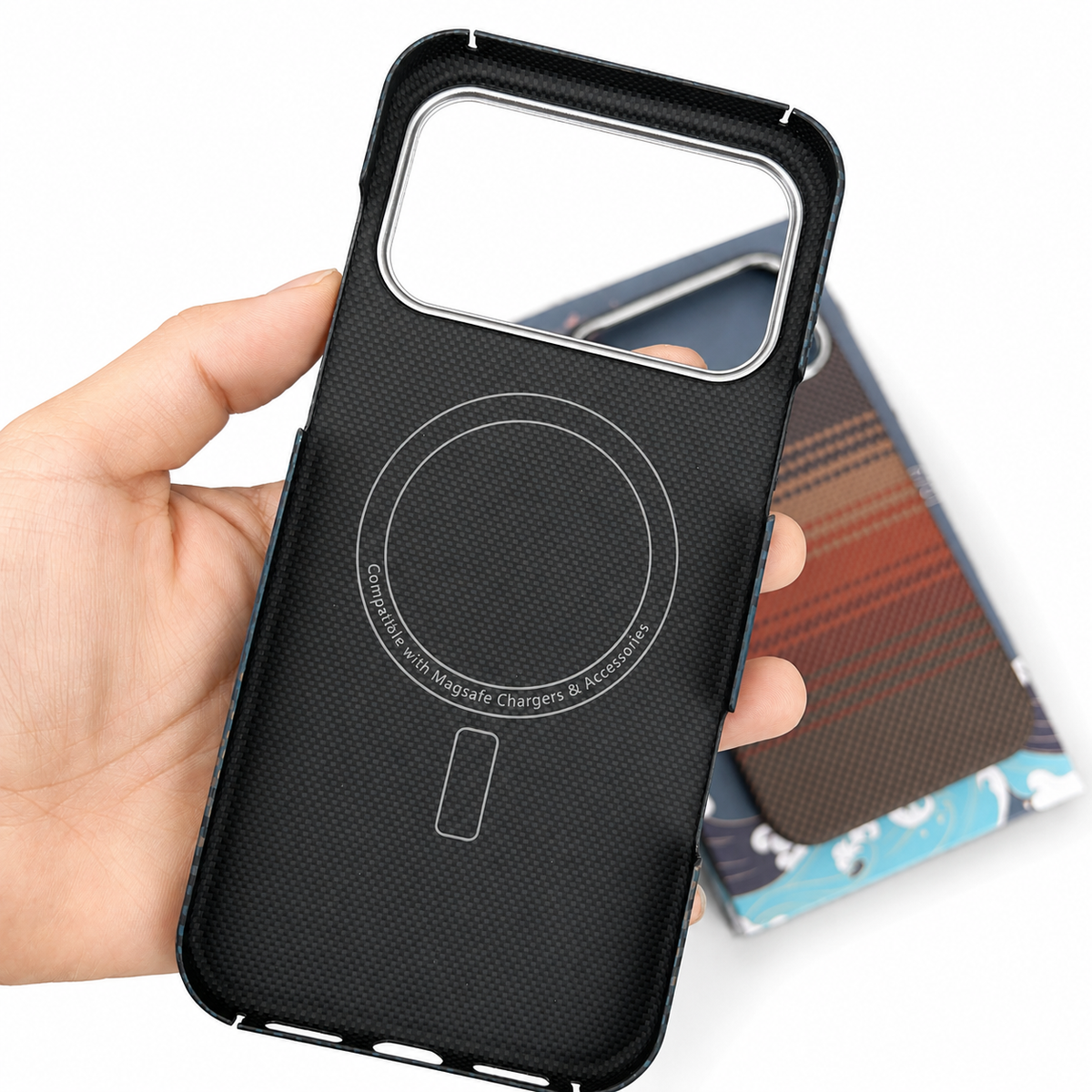 Premium iPhone Case MagSafe Compatible Aramid Carbon Fiber Cover Ultra Thin Shockproof Protection