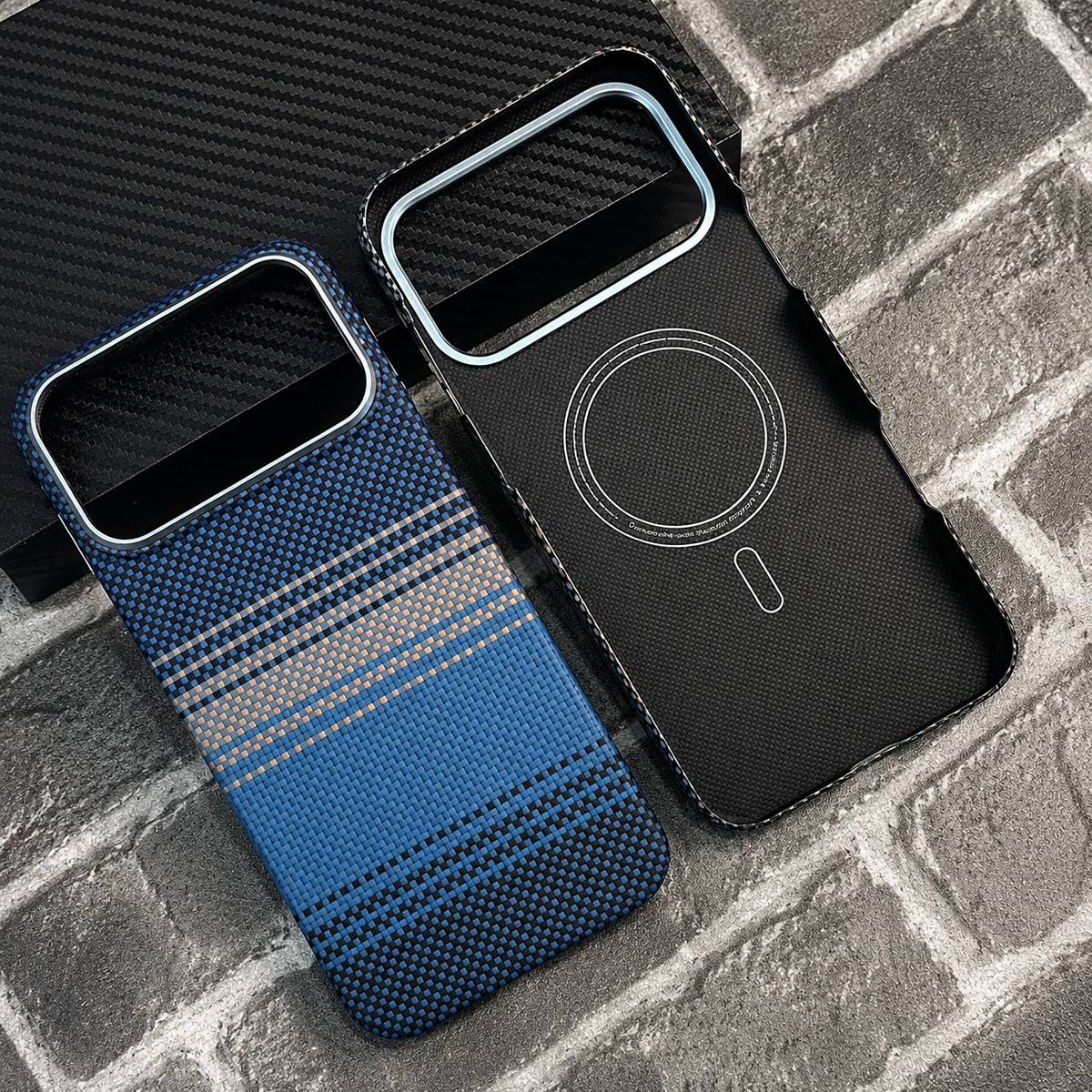 Premium iPhone Case MagSafe Compatible Aramid Carbon Fiber Cover Ultra Thin Shockproof Protection