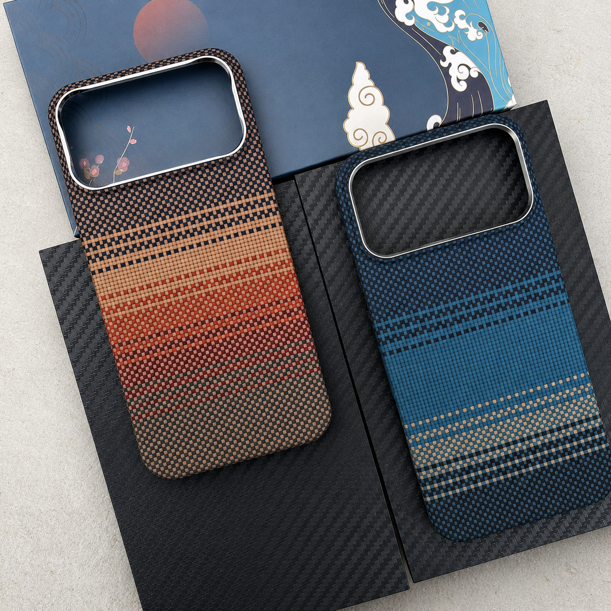 Premium iPhone Case MagSafe Compatible Aramid Carbon Fiber Cover Ultra Thin Shockproof Protection
