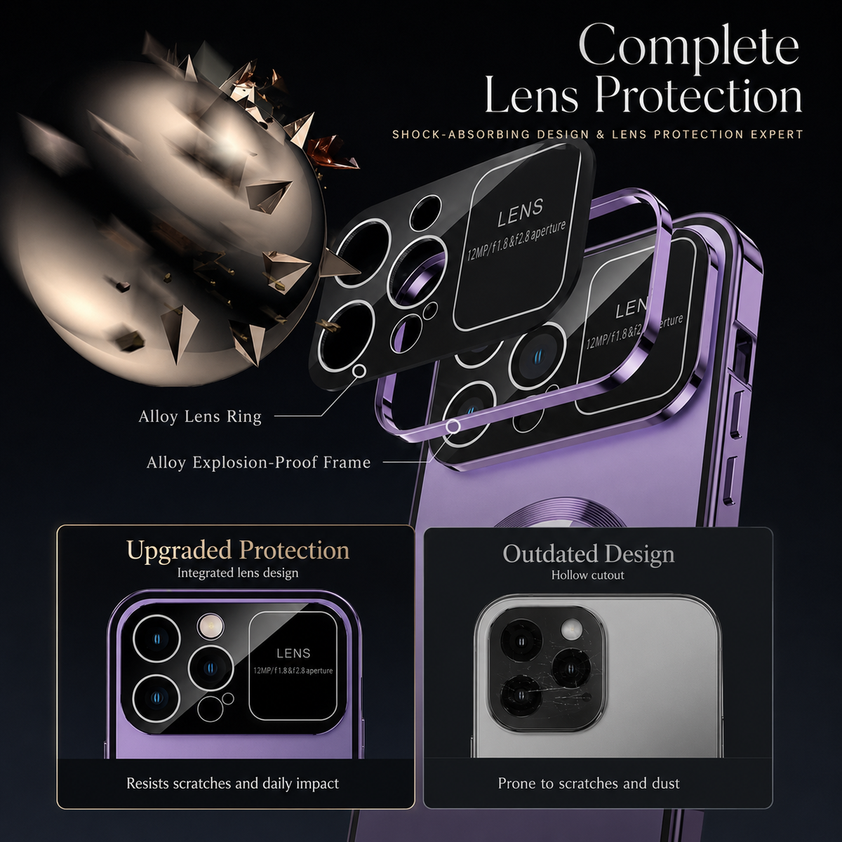 Premium iPhone Case MagSafe Compatible Double-Sided Tempered Glass Cover Magnetic Frame Protection