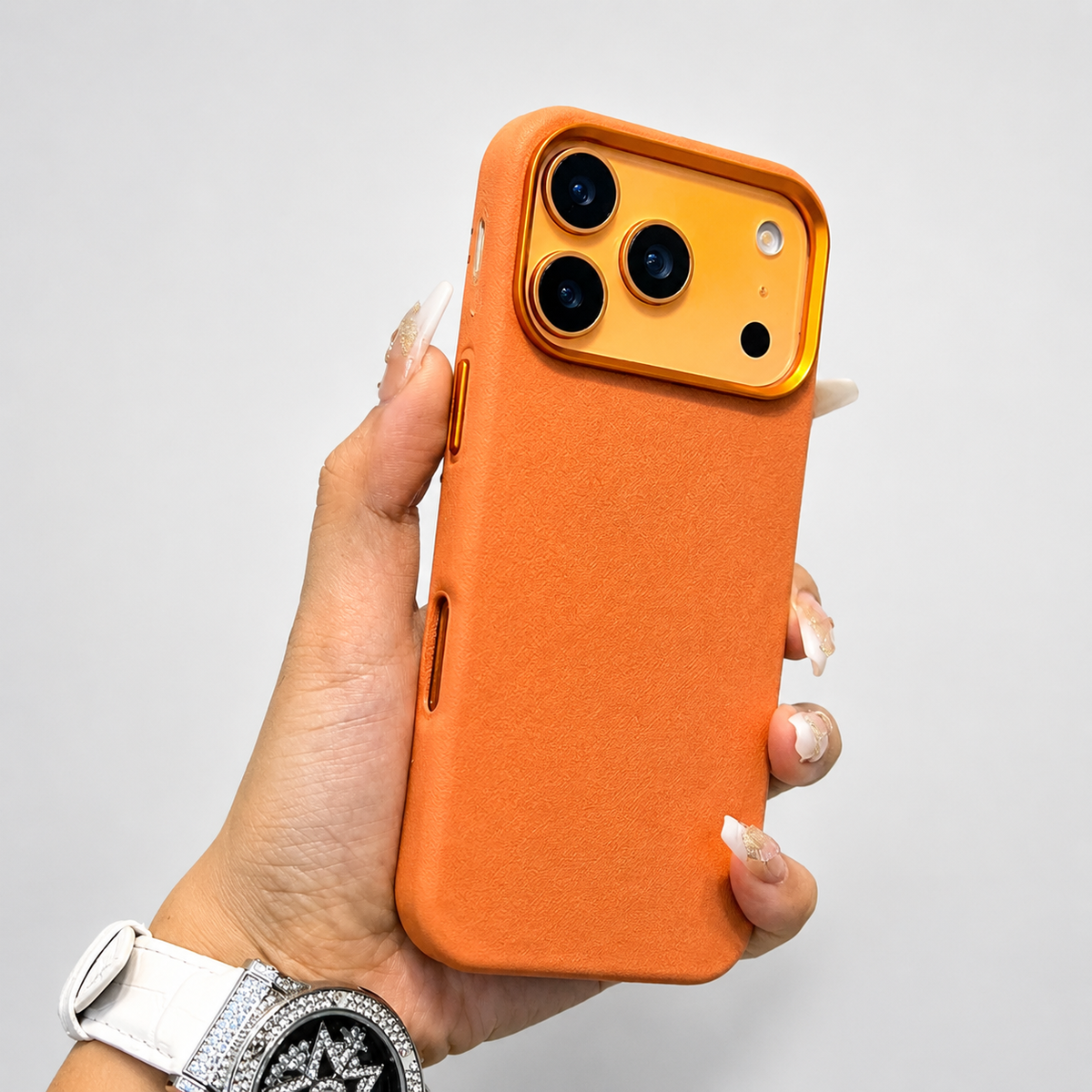 Premium iPhone Case MagSafe Compatible Fiber Leather Protective Cover Matte Anti Fingerprint Shockproof Slim Wireless Charging Full Coverage