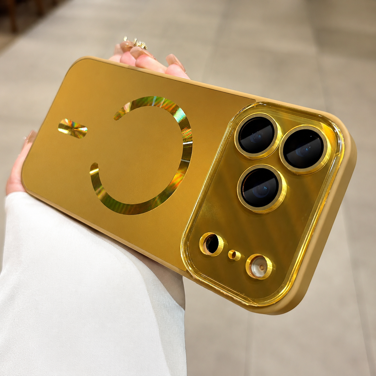 Premium iPhone Case MagSafe Compatible Flowing Light Cover Shockproof Camera Protection