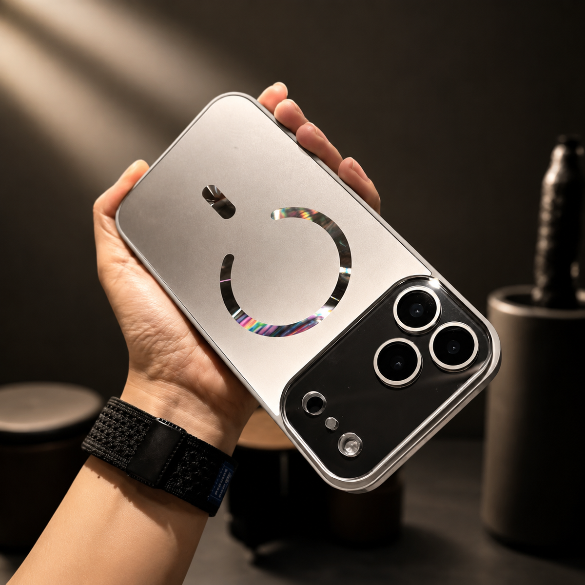 Premium iPhone Case MagSafe Compatible Flowing Light Cover Shockproof Camera Protection