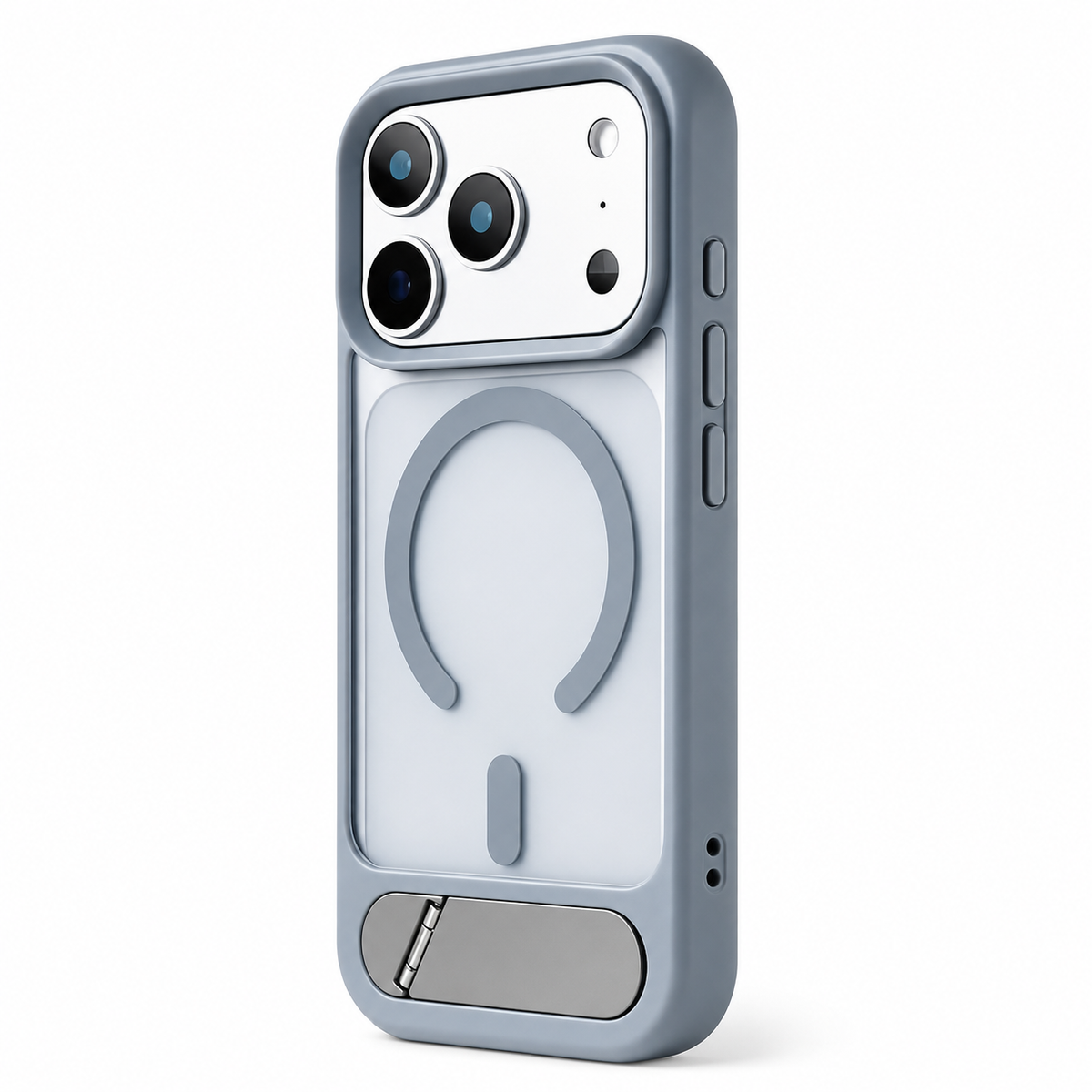 Premium iPhone Case MagSafe Compatible Foldable Stand Cover Matte Shockproof Protection