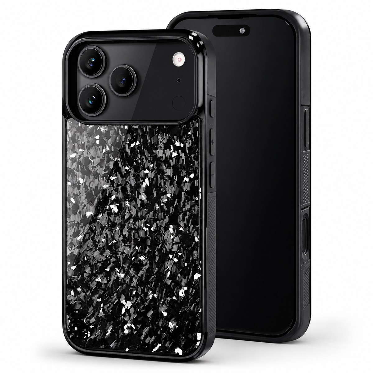 Premium iPhone Case MagSafe Compatible Forged Carbon Fiber Cover Shockproof TPU Protection