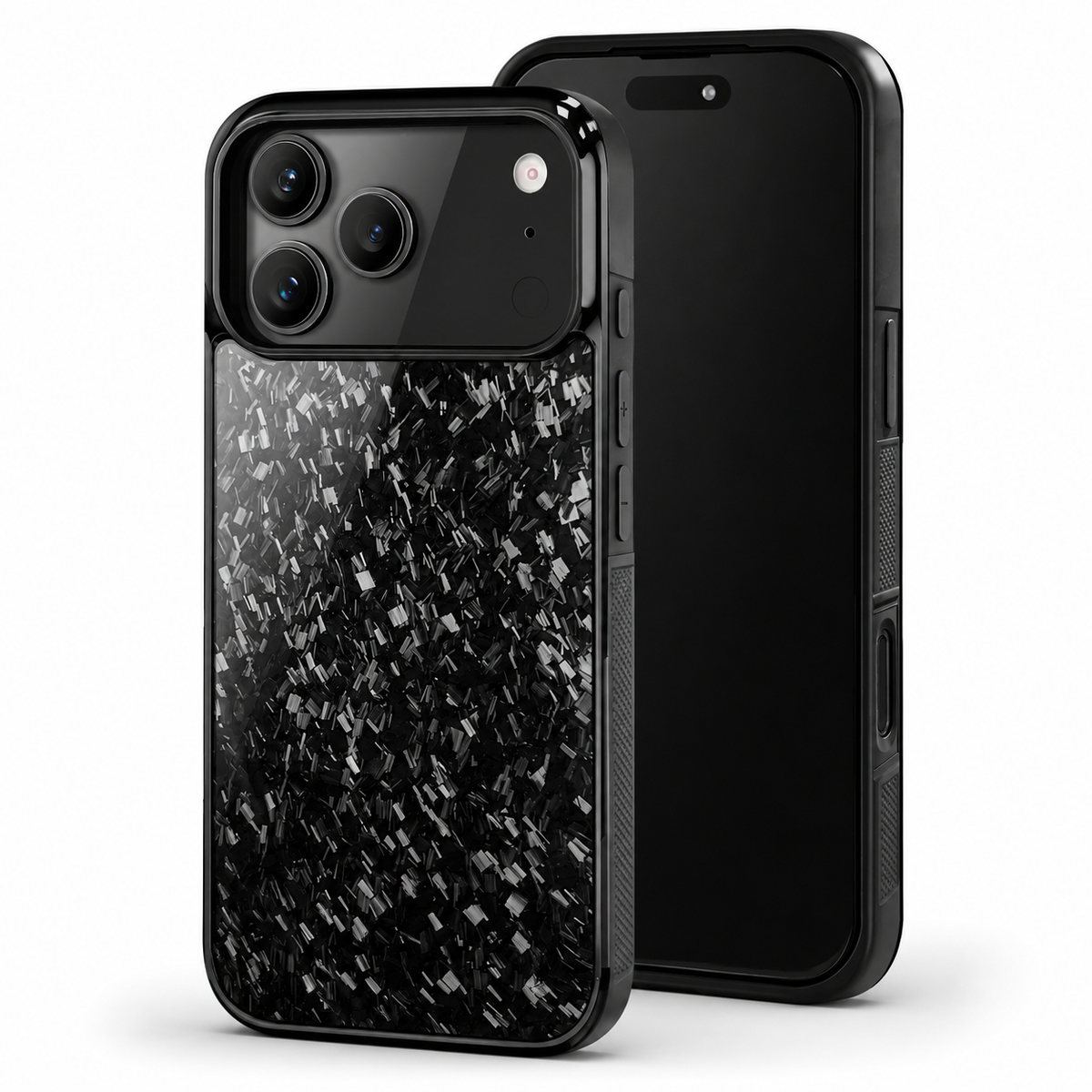 Premium iPhone Case MagSafe Compatible Forged Carbon Fiber Cover Shockproof TPU Protection