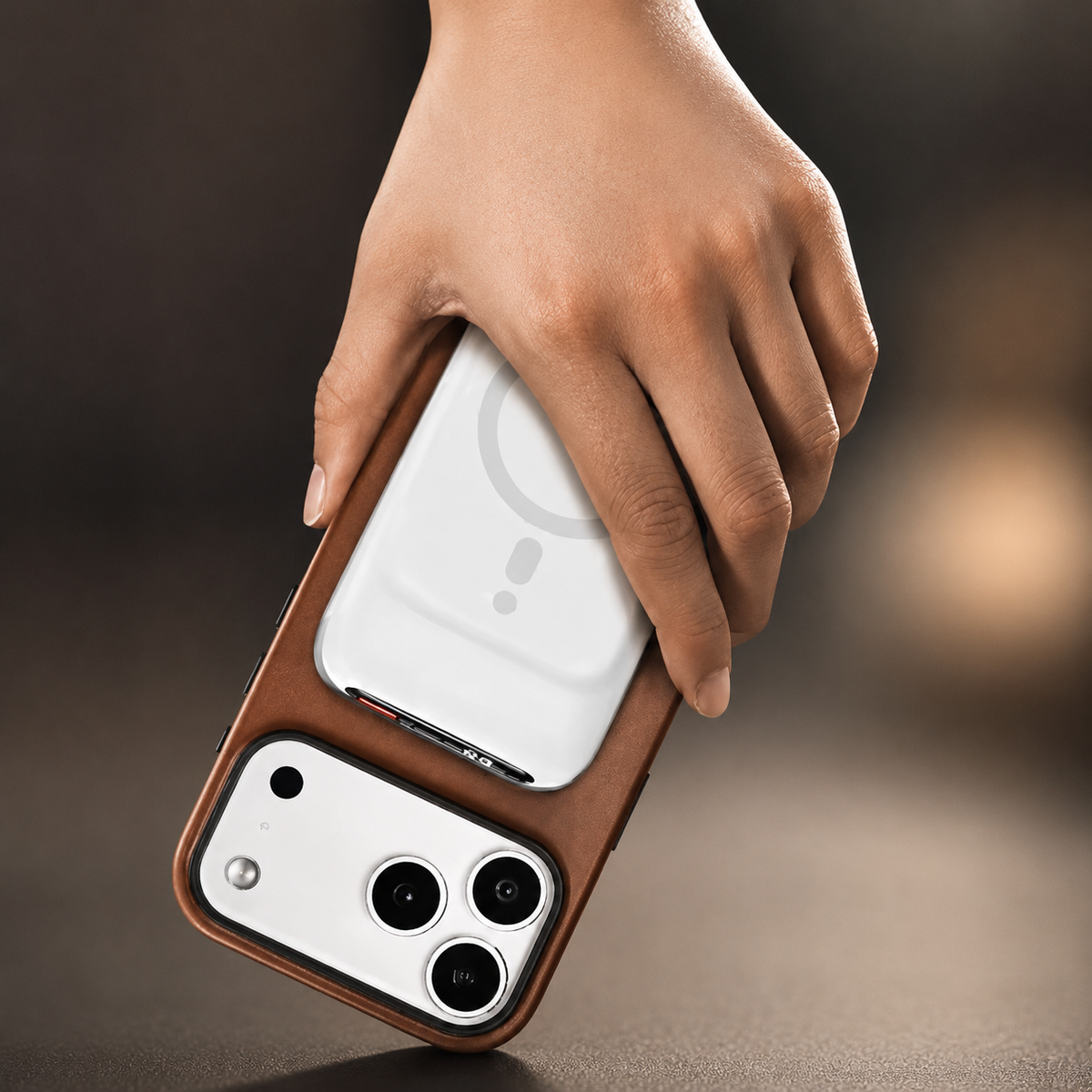 Premium iPhone Case MagSafe Compatible Genuine Leather Slim Cover Full Shockproof Protection