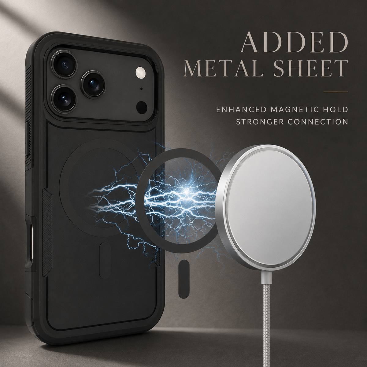 Premium iPhone Case MagSafe Compatible Heavy Armor Matte Cover Shockproof Protection