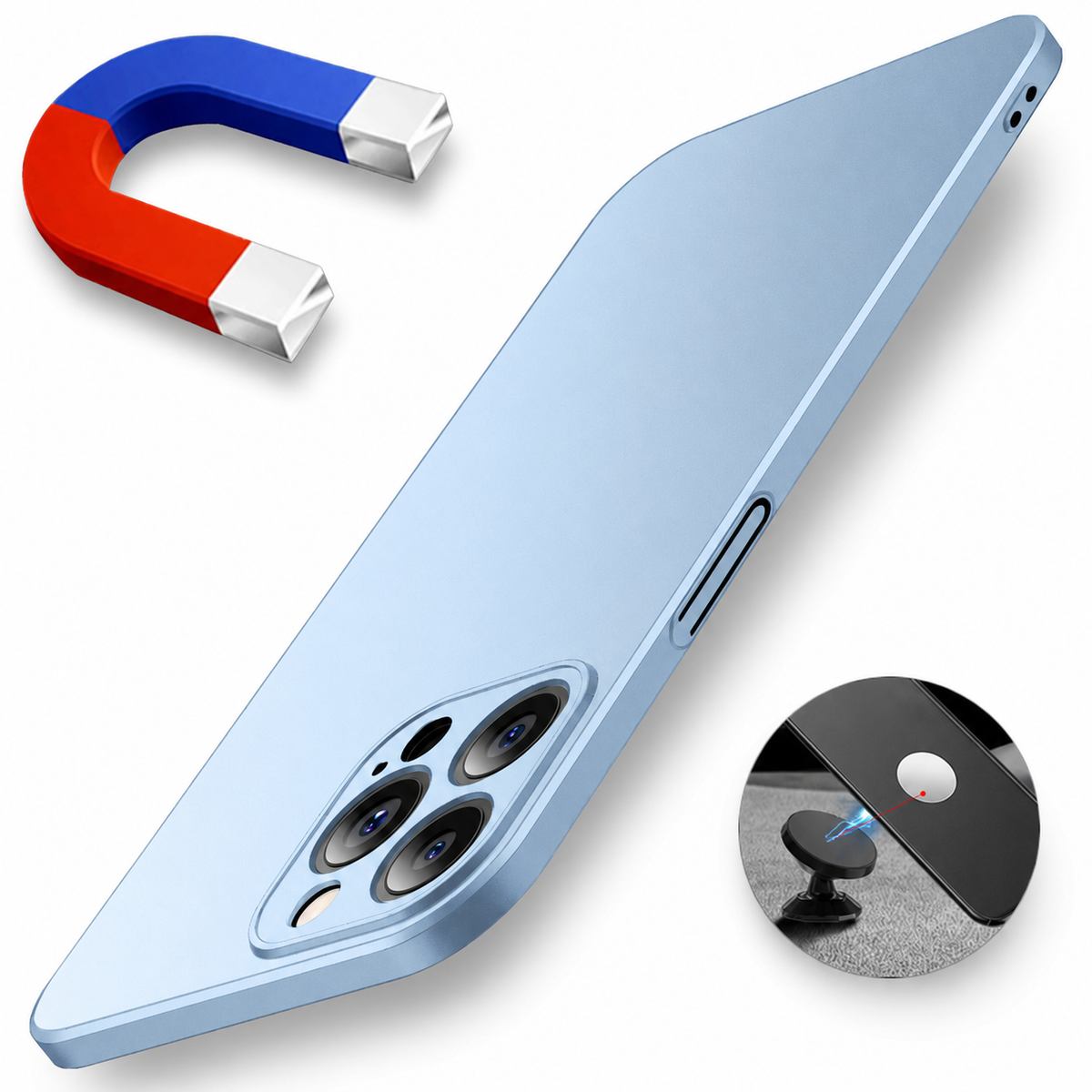 Premium iPhone Case MagSafe Compatible Magnetic Car Mount Cover Ultra Thin Protection