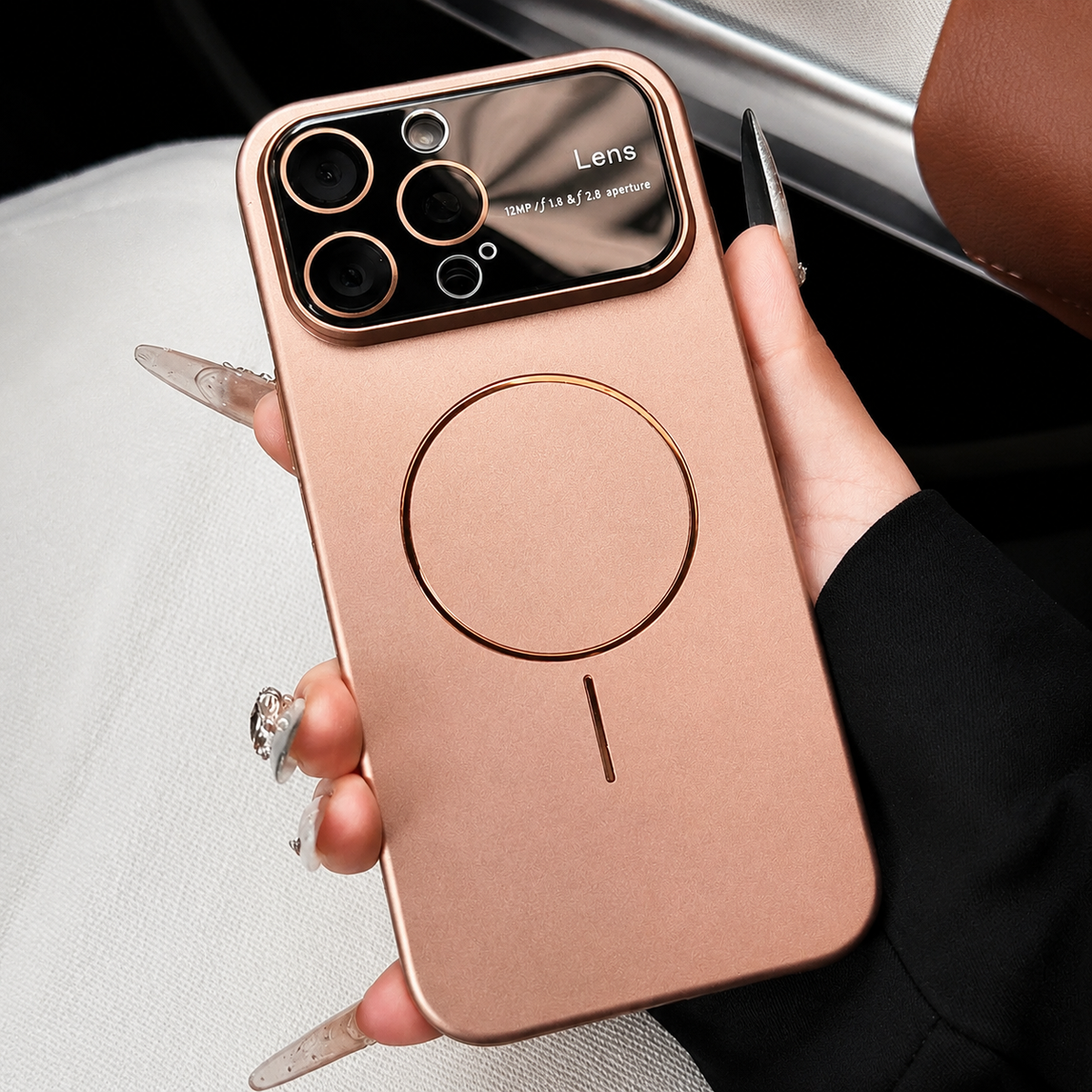 Premium iPhone Case MagSafe Compatible Matte Magnetic Cover Shockproof Lens Protection
