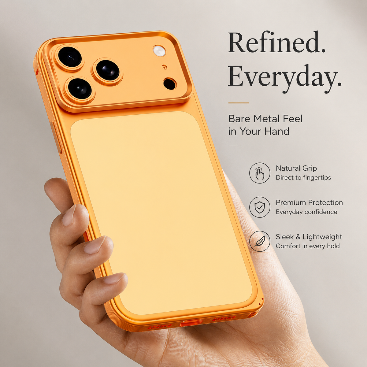 Premium iPhone Case MagSafe Compatible Metal Frame Cover Heat Dissipation Shockproof Camera Lens Protection Slim Structure