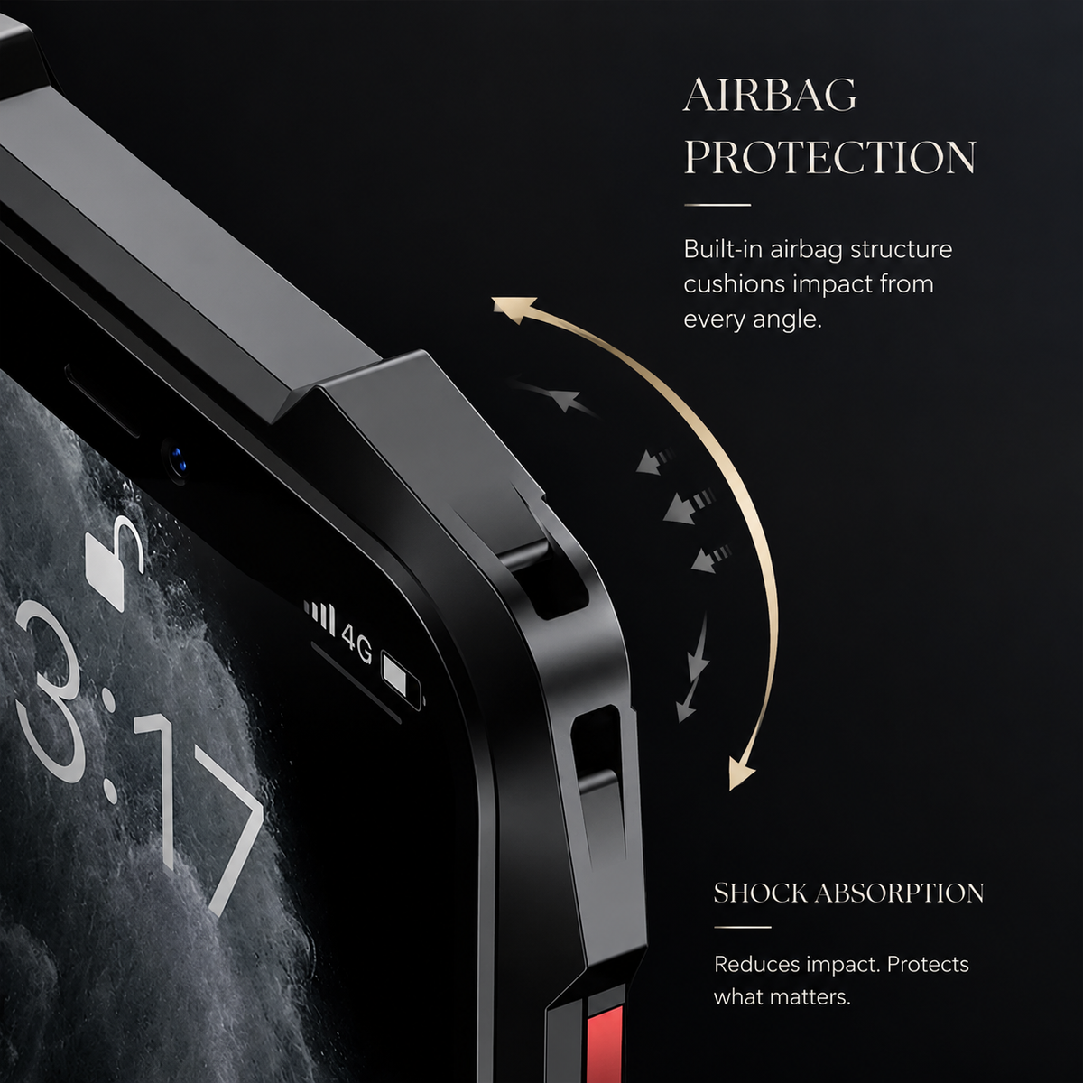 Premium iPhone Case MagSafe Compatible Military Armor Metal Frame Cover 360° Full Protection