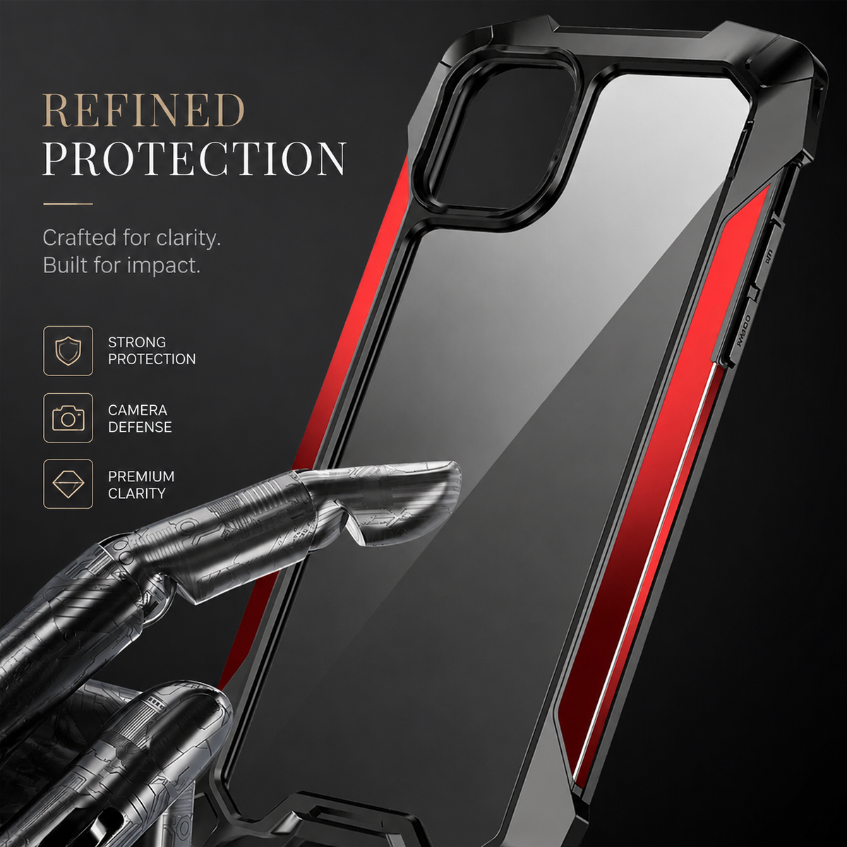Premium iPhone Case MagSafe Compatible Military Armor Metal Frame Cover 360° Full Protection